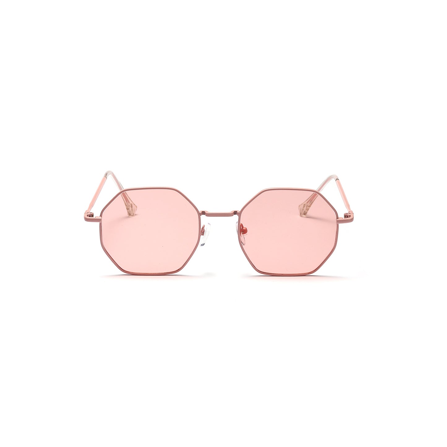 Damen octagonale Sonnenbrille mit eleganten Metallakzenten Karnz