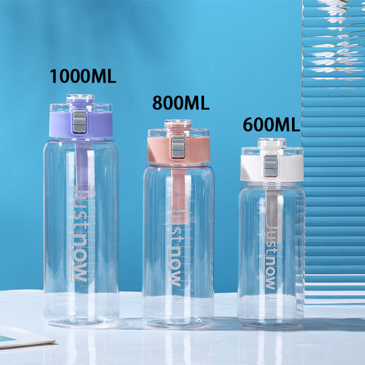 Unisex BPA-freie Wasserflasche mit Messskala Karnz