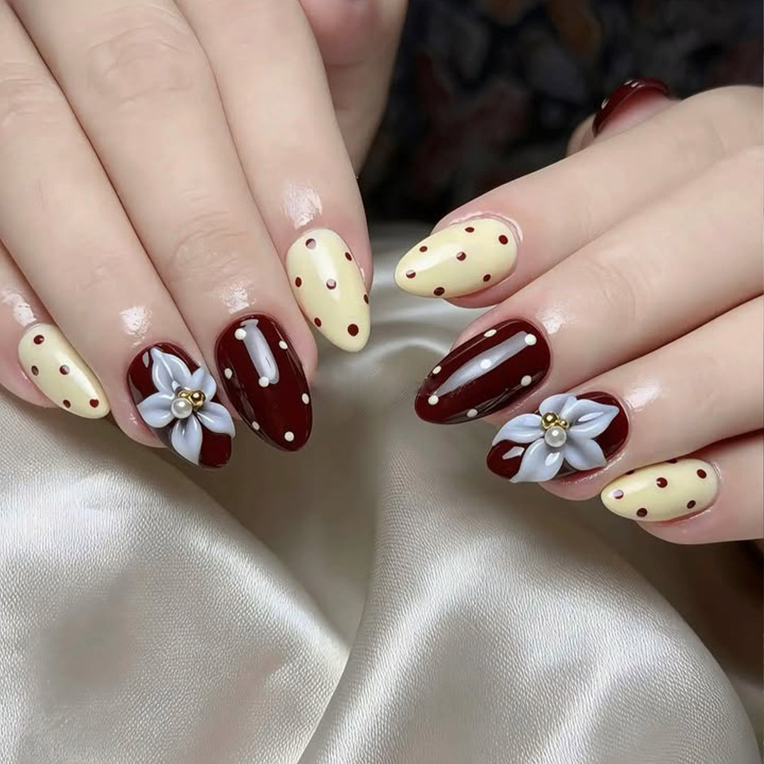 Elegante 3D Blumen Akzent Nagelkunst Erweiterungen Karnz 1789713235