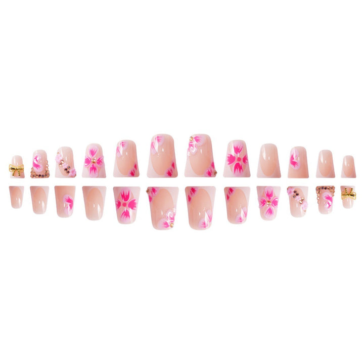 Dekorative florale Press-On-Nagelkunstverzierungen Karnz