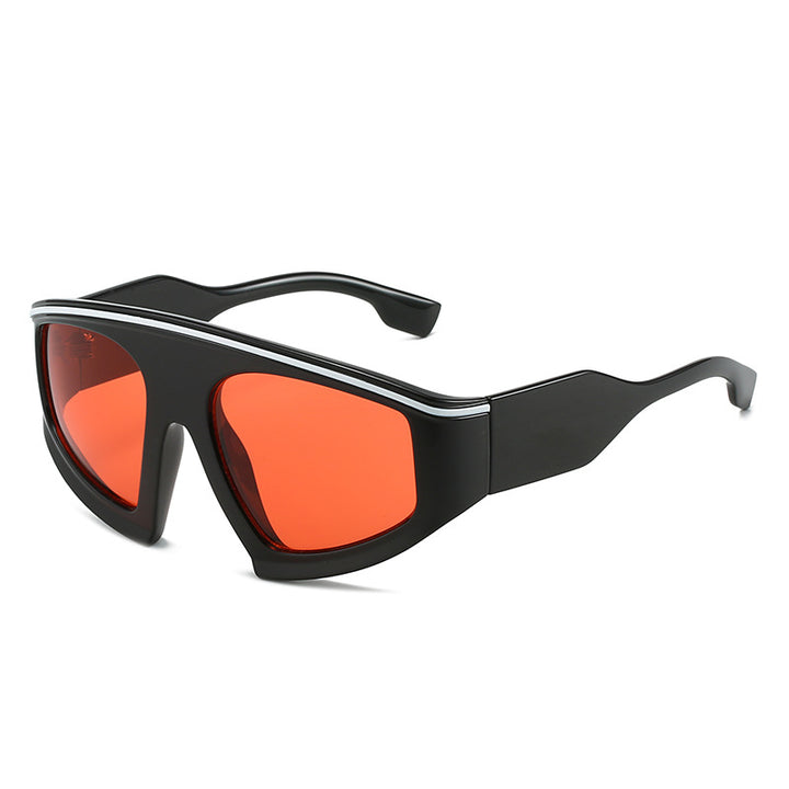 Damen Sportliche Sonnenbrille mit stylischem Rahmen und großen Linsen Karnz