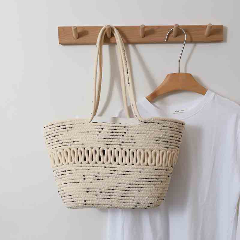Damen trendige geflochtene Handtasche Karnz