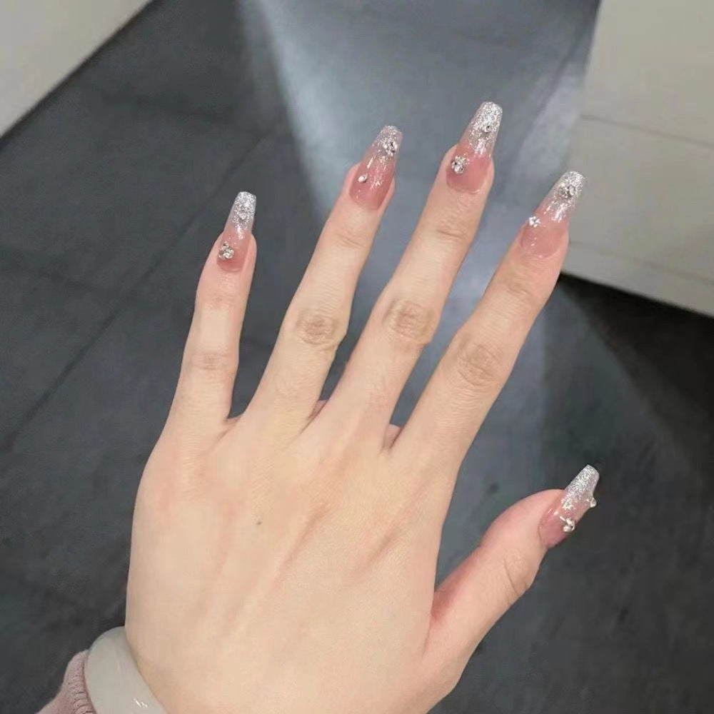 Glamouröse Strass Glitzer Press-On Nägel
