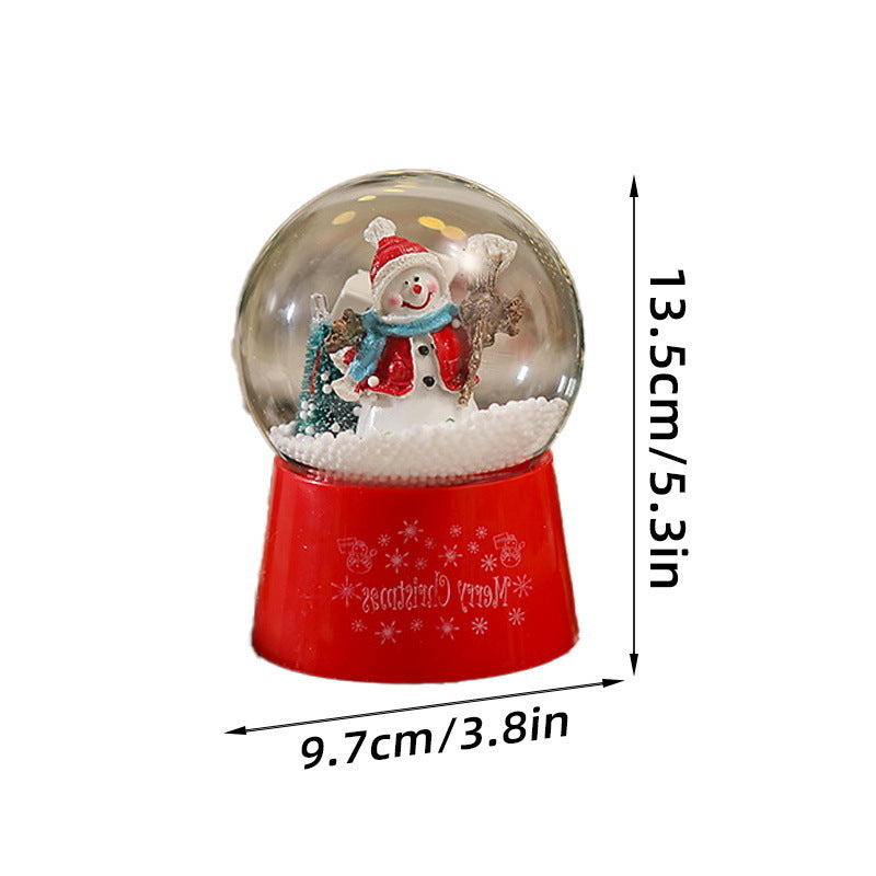 Schneekugel mit Weihnachtsmann und Tannenbaum Karnz
