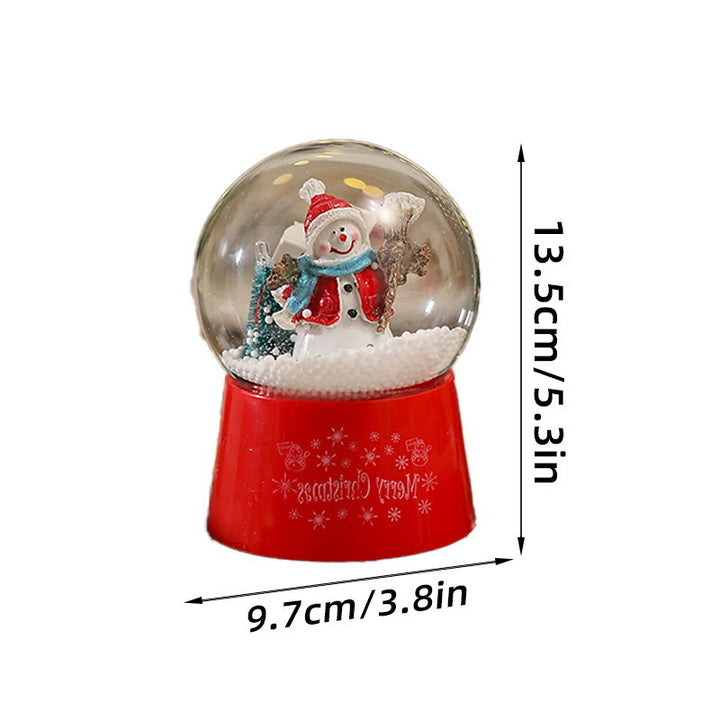 Schneekugel mit Weihnachtsmann und Tannenbaum Karnz