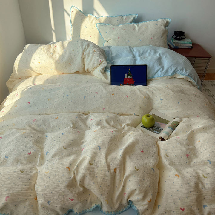 Sternenmuster Steppbett-Wäsche Set