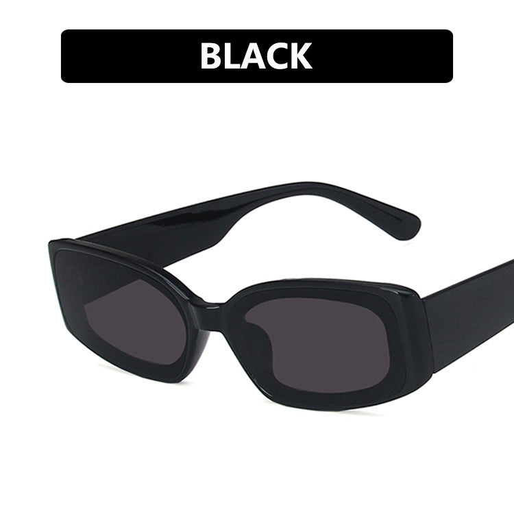 Damen futuristische quadratische Sonnenbrille mit transparentem Rahmendesign und UV-Schutz Karnz