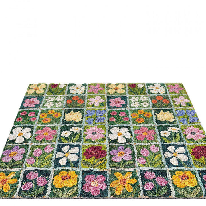 Blumen Patchwork Teppich Karnz