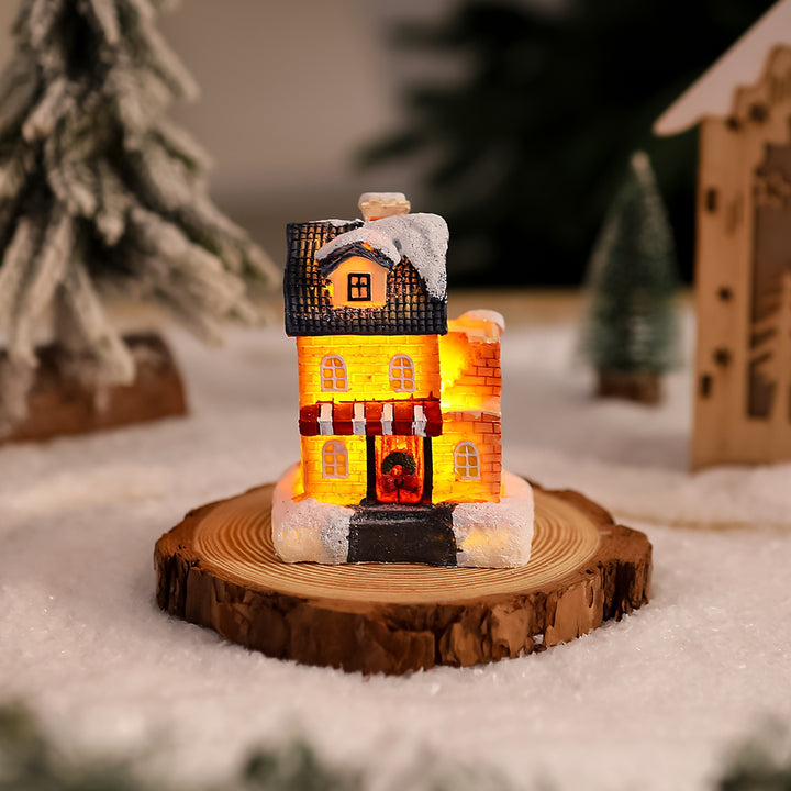 Nostalgische Weihnachtsdorf-Haus-Dekoration Karnz