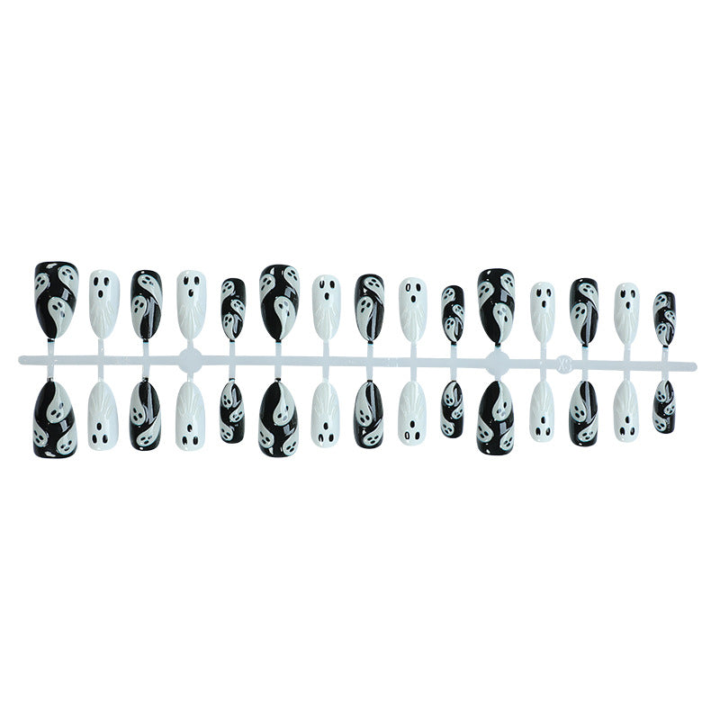 Spooky Ghost-Themen Press-On Nagelkunst