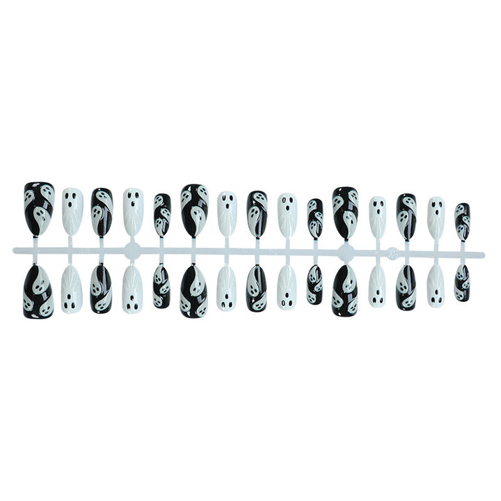 Spooky Ghost-Themen Press-On Nagelkunst