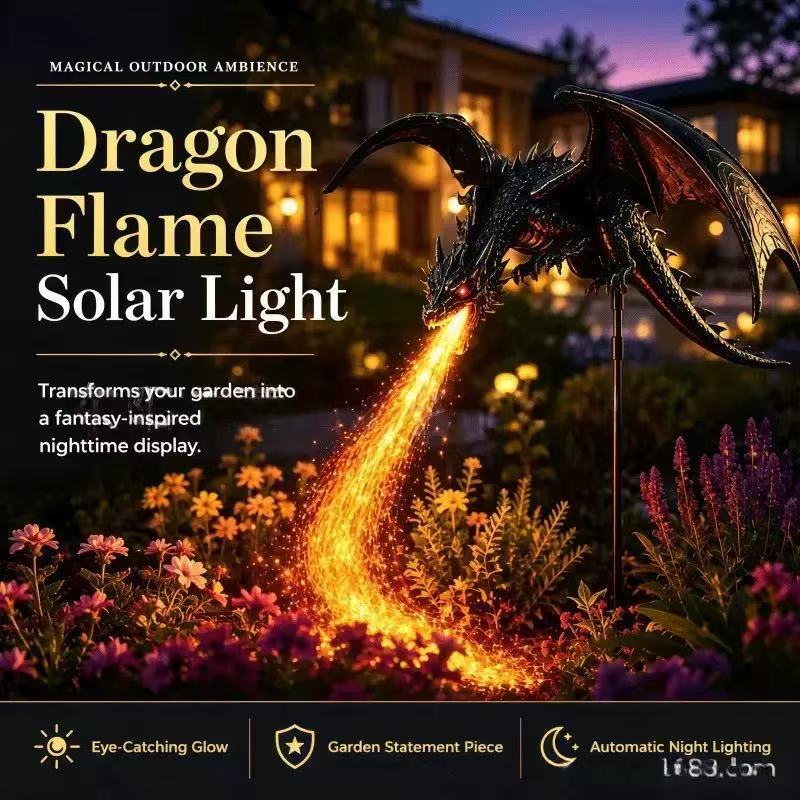 Dekorative Drachenlampe mit LED-Effekten Karnz