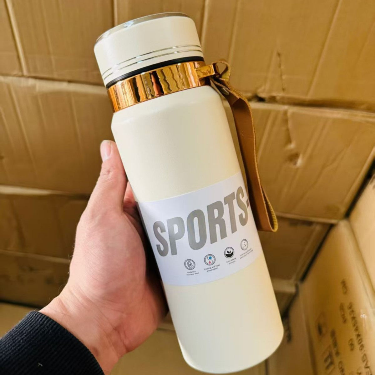 Unisex Sportliche Thermo-Trinkflasche Karnz