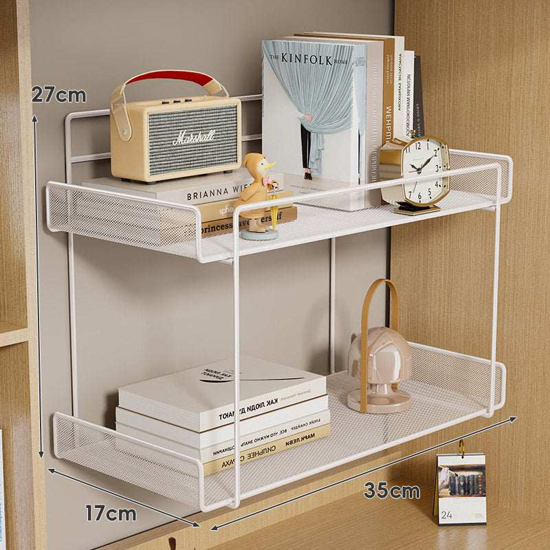 Niedrigprofiliertes Mesh-Unter-Schienen-Organizer-Regal für Bettgestelle und Etagenbett-Schienen
