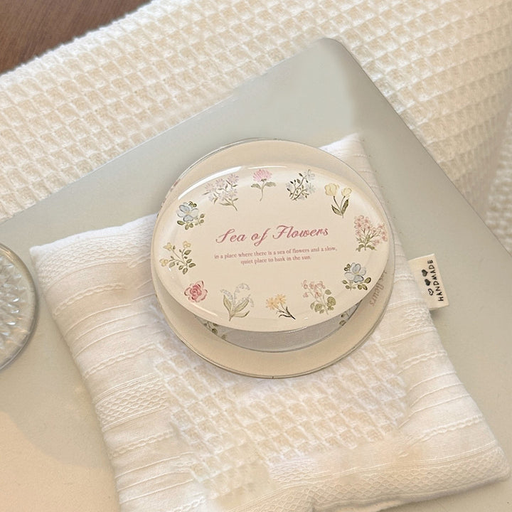 Eleganter Keramik-Untersetzer mit Blumendesign Karnz
