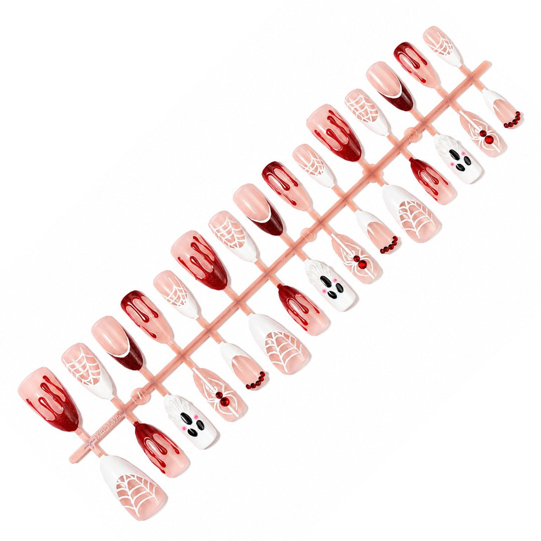 Kreatives Kunstnagelset mit Halloween-Motiven und Glitzerelementen Karnz