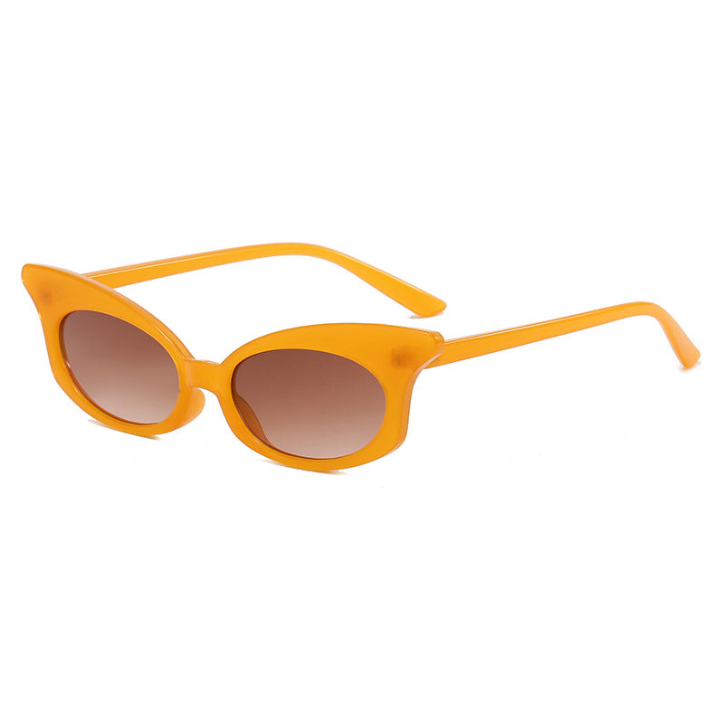 Damen Cat-Eye Sonnenbrille mit transparentem Rahmen und UV-Schutz Karnz