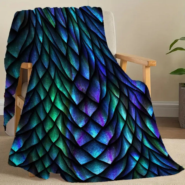 Damen Kuscheldecke mit schimmerndem Schuppenmotiv Karnz