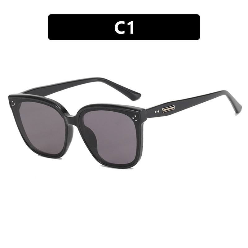 Damen moderne oversized Sonnenbrille mit elegantem, breitem Rahmen Karnz
