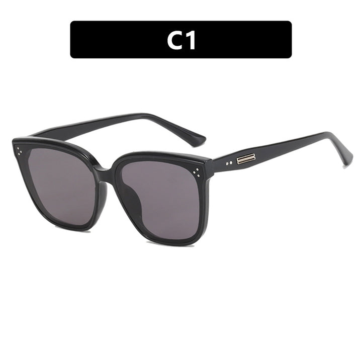 Damen moderne oversized Sonnenbrille mit elegantem, breitem Rahmen Karnz