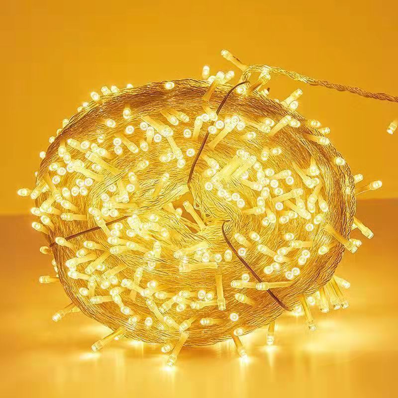 Dekorative Lichterkette mit bunten Kristallkugeln Karnz