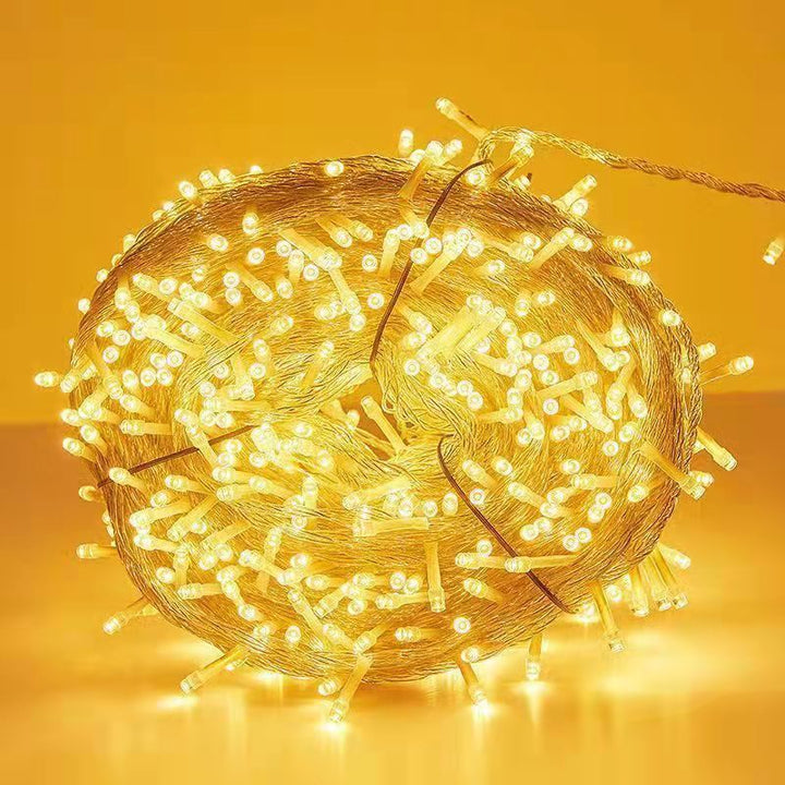 Dekorative Lichterkette mit bunten Kristallkugeln Karnz