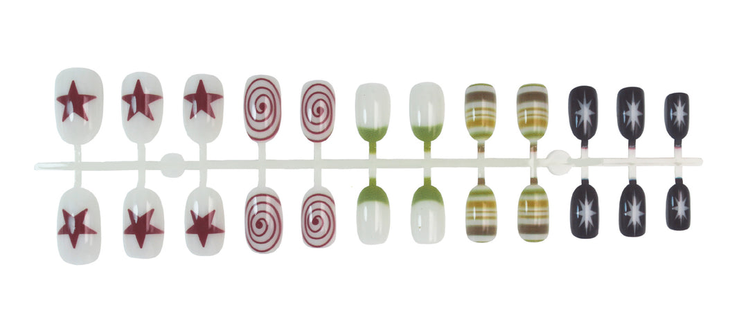 kreatives Kunstnagelset mit modernen geometrischen Designs Karnz
