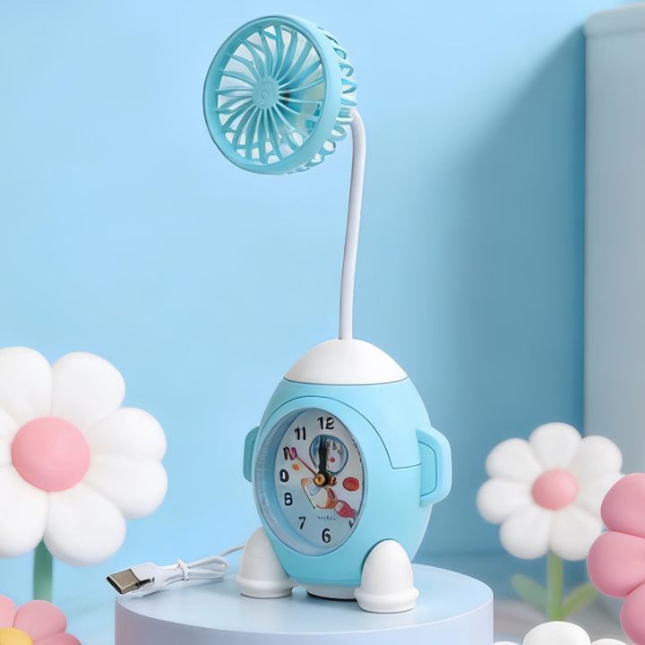 Damen Multifunktionale Tischuhr mit Ventilator Karnz