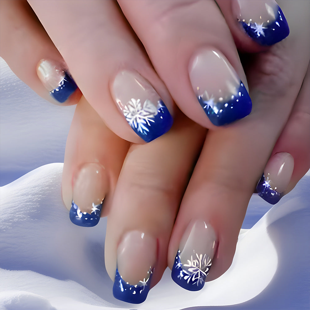 Winter-Themen Presse-On Nagelkunst Karnz