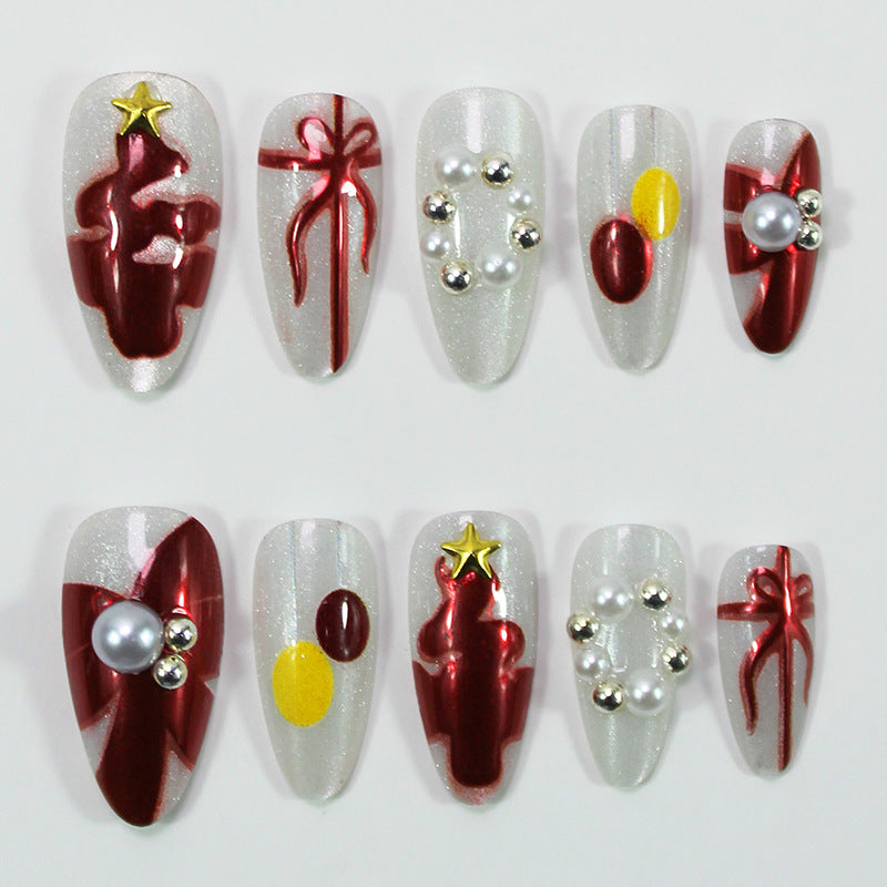 Kunstnagelset mit festlichen Weihnachtsdesigns Karnz