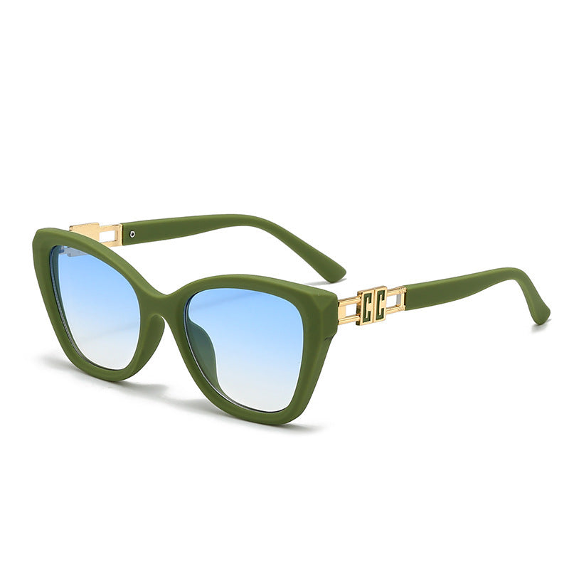 Damen Cat-Eye Sonnenbrille mit luxuriösen Akzenten Karnz