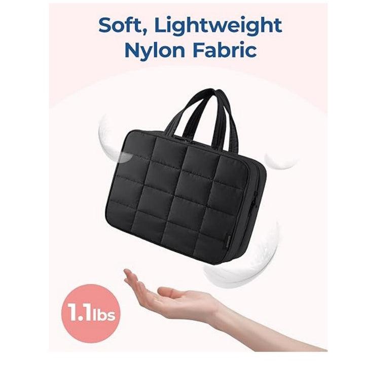 Schmuck-Organizer Tasche mit Abnehmbarem Haken und Transparenter Fächeraufteilung Karnz