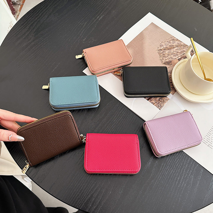 Premium Leder Reißverschluss Geldbörse