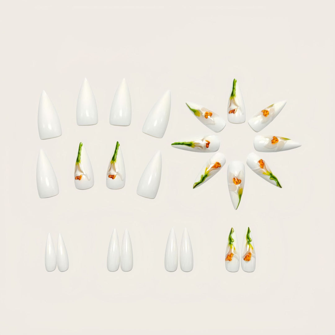 Kunstnägel Im Floralen 3D-Design Karnz