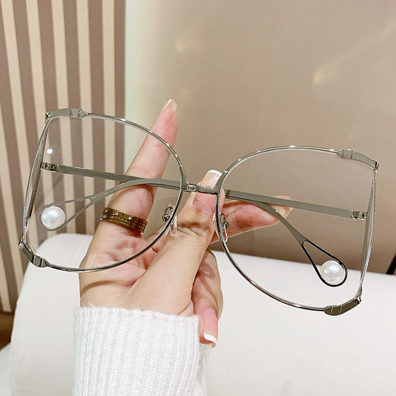 Damen modische Brille mit elegantem Perlendekor Karnz