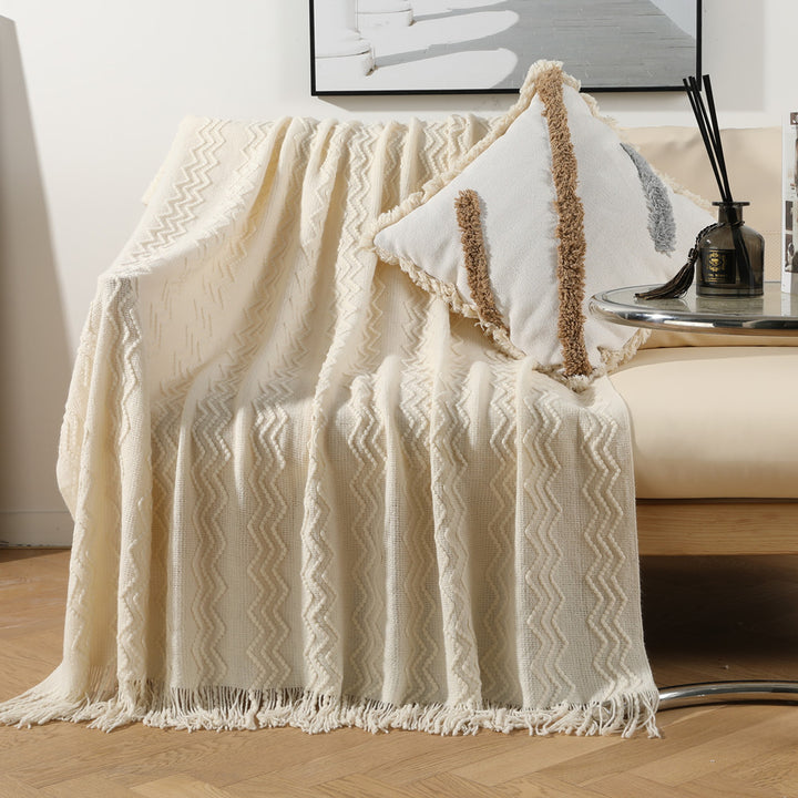 Dekorative Strickwurfdecke
