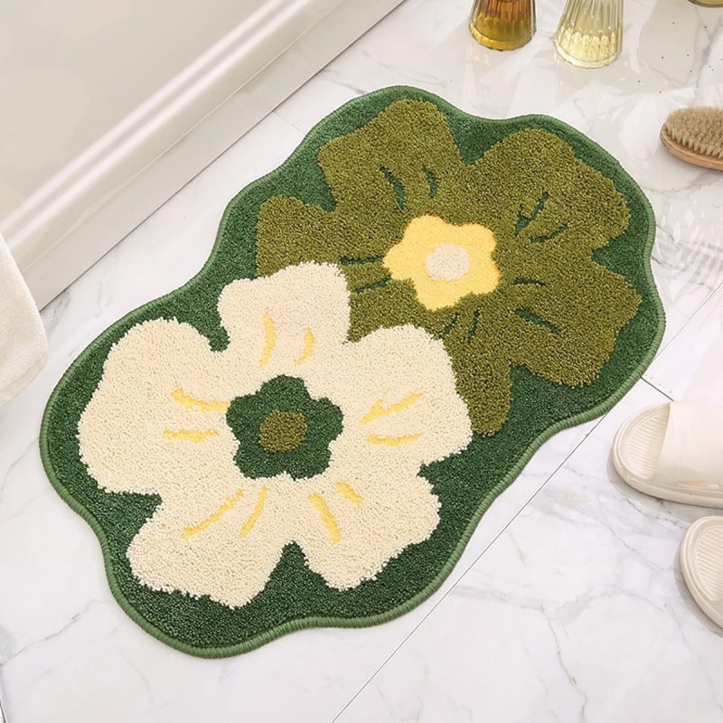 Blumenmuster Badematte