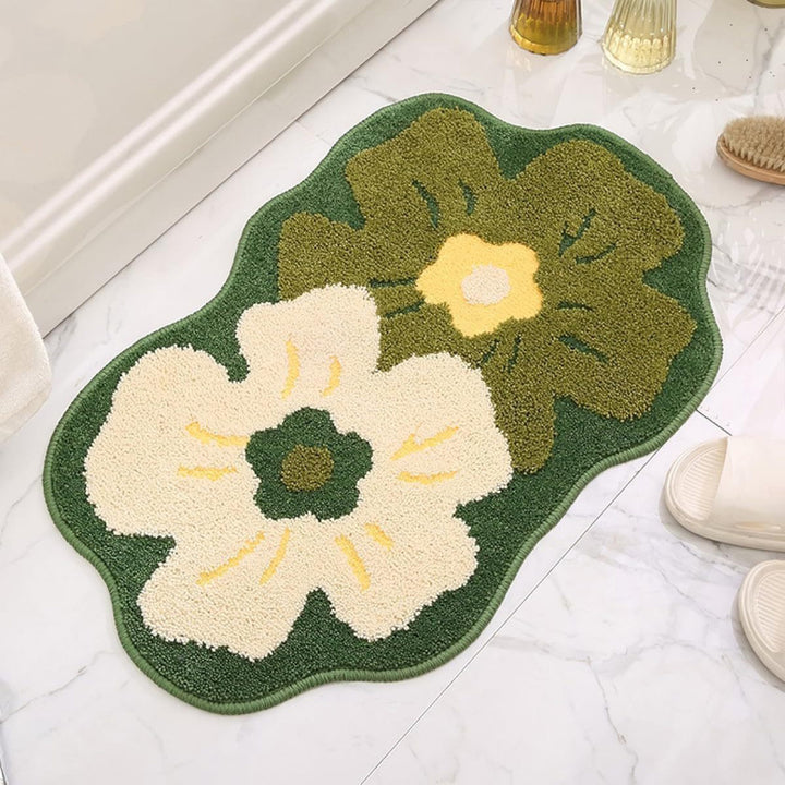 Blumenmuster Badematte