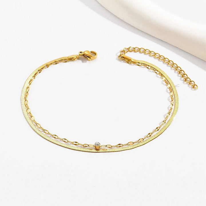 Sleek Minimalist Chain Anklet Karnz
