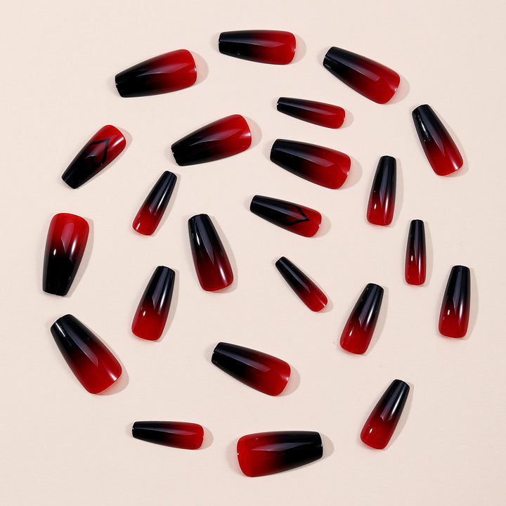 Elegante Ombre Stiletto Nagelkunstverlängerungen Karnz