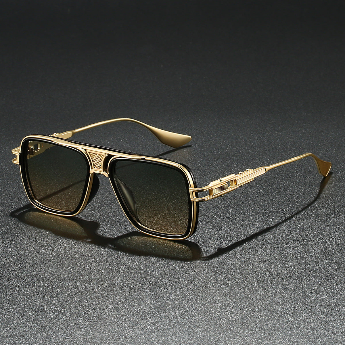 Damen Designer-Sonnenbrille mit luxuriösem Metallrahmen und trendigem Detail Karnz