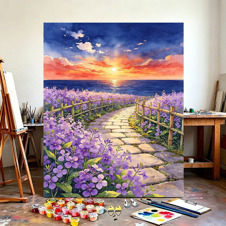 Floral-Theme Wandkunst Leinwanddruck Karnz