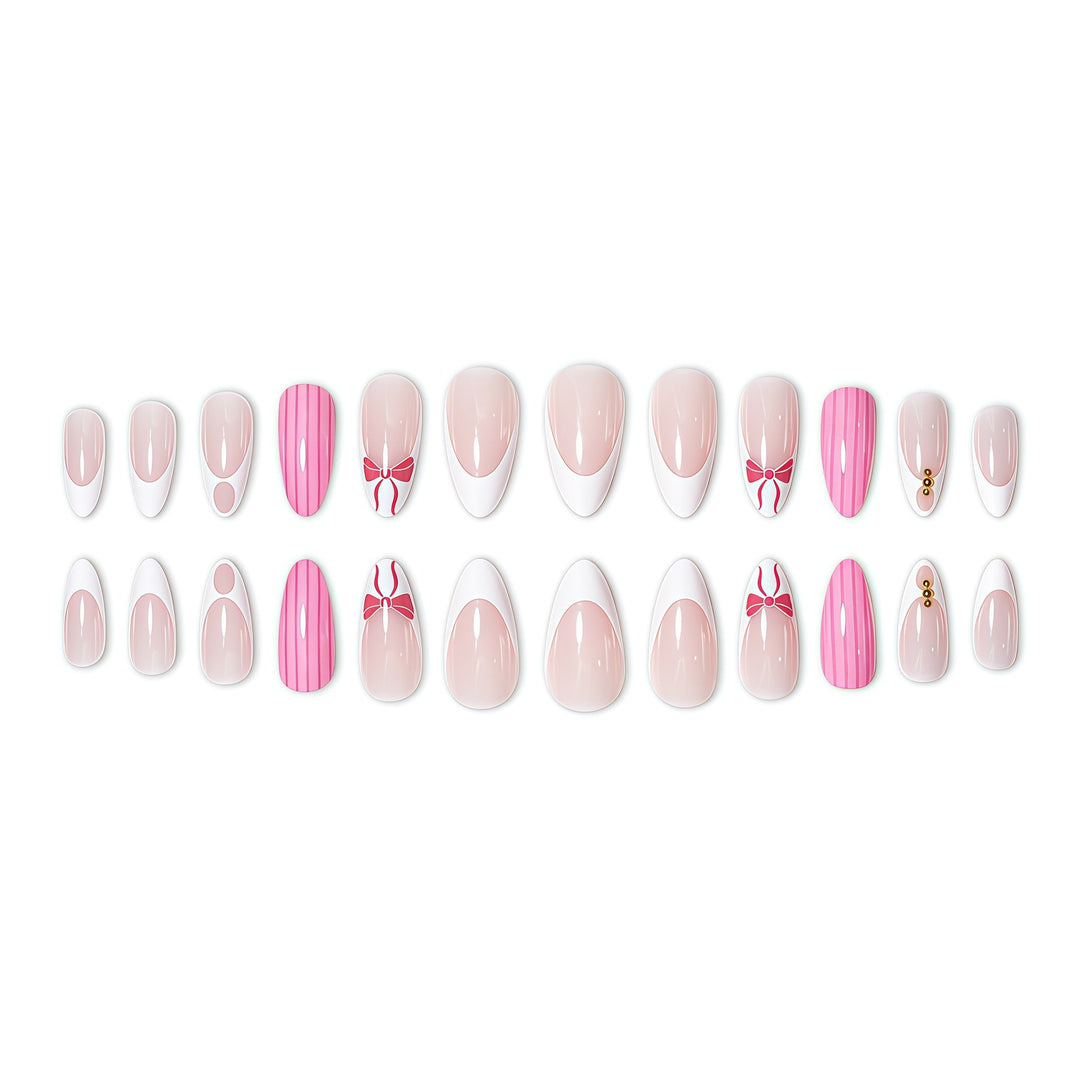 Elegante Stiletto-Nagelkunst-Verstärkungen mit dekorativen Akzenten Karnz