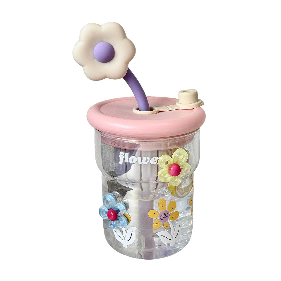Damen Blüten-Motiv Trinkbecher Karnz