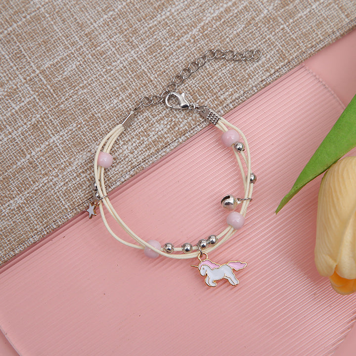 Elegante Einhorn Charm Armband Karnz
