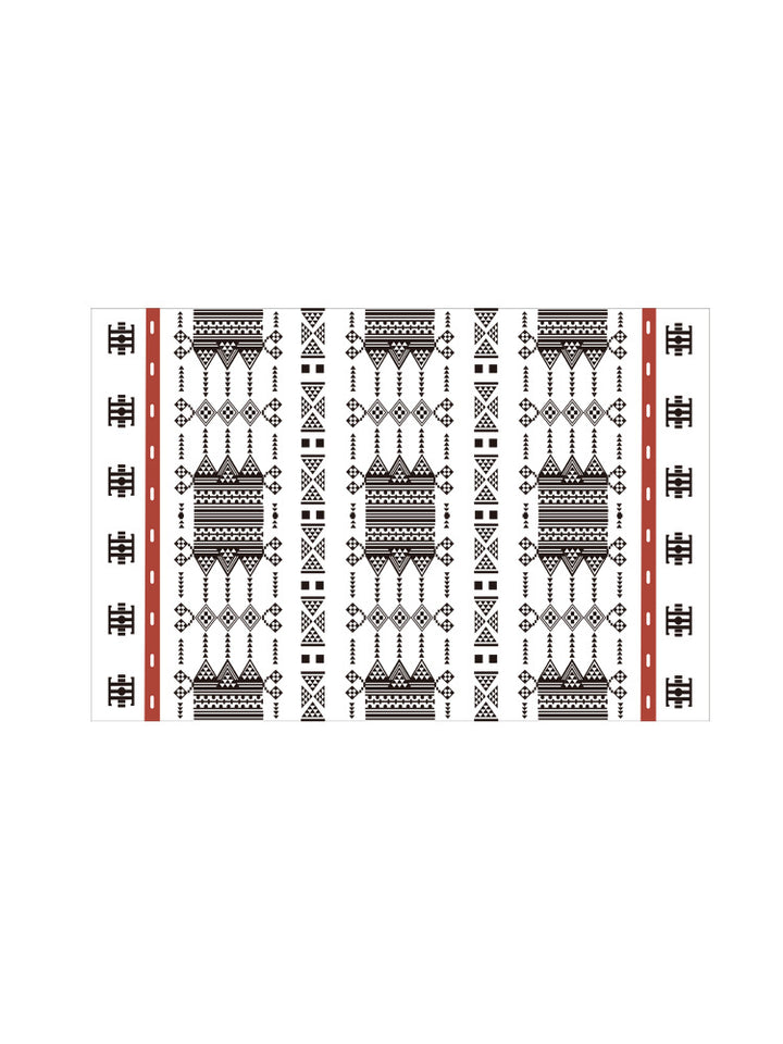 Abwaschbare Tischdecke mit kreisförmigem Retro-Print und PVC‑Beschichtung