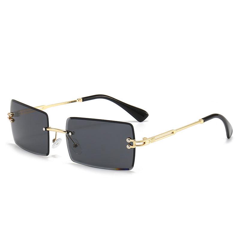 Damen modische rechteckige Sonnenbrille mit Gradient-Gläsern Karnz