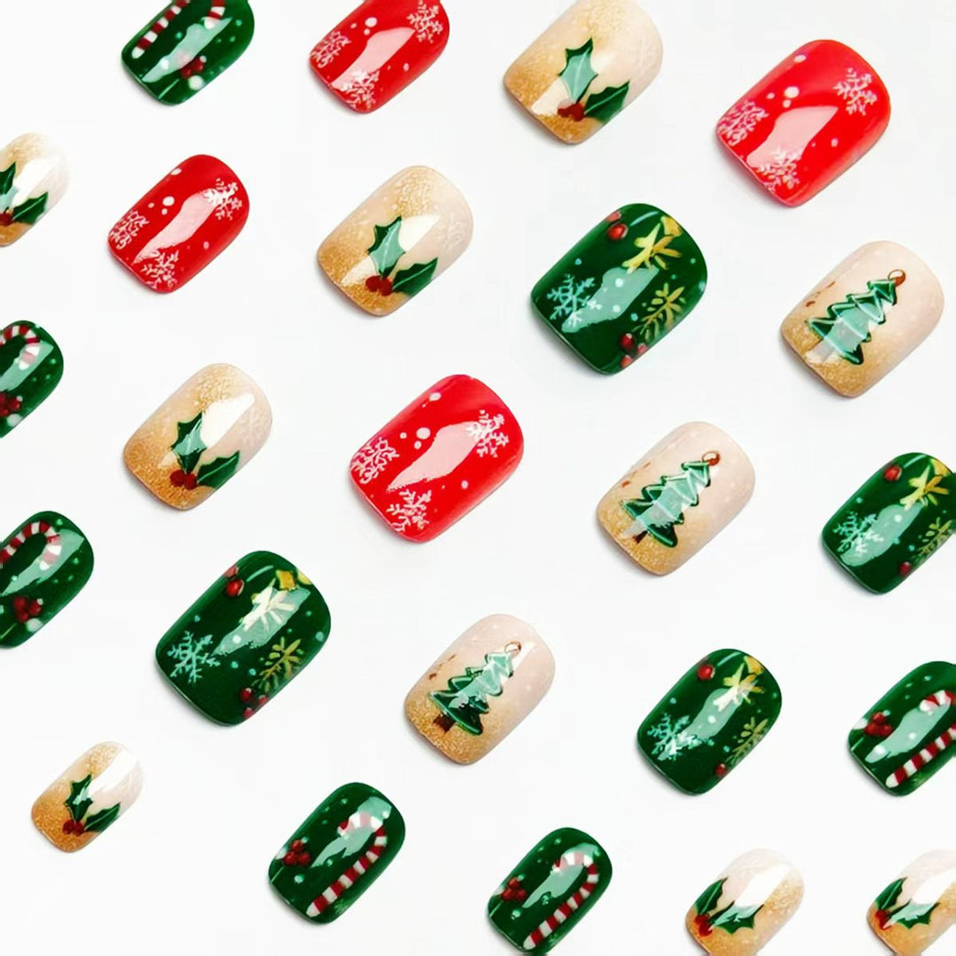 Kunstnägel Im Festlichen Weihnachtsdesign Karnz