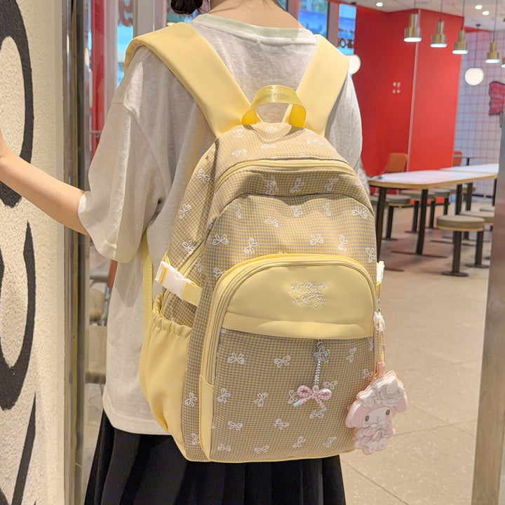 Stylischer kariert gemusterter Rucksack Karnz