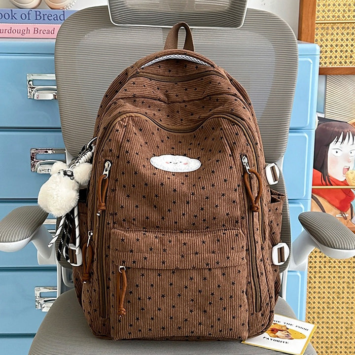 Trendig Star-Beschichtet Multi-Taschen Rucksack Karnz